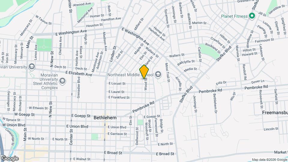 1211 Wood St Map and Location Details