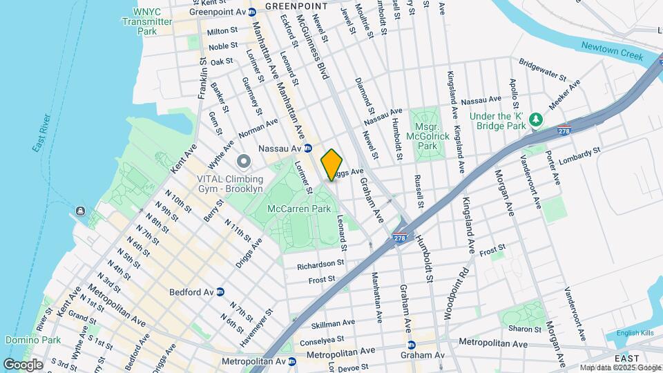 544 Manhattan Ave Mapa y Detalles de la Ubicación