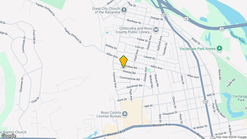 635 Oneida Rd Map and Location Details