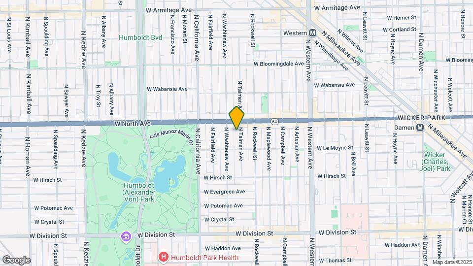 1536 N Talman Ave Map and Location Details