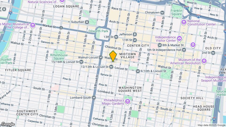 207 S 13th St, Unit 2nd Floor Front Map and Location Details