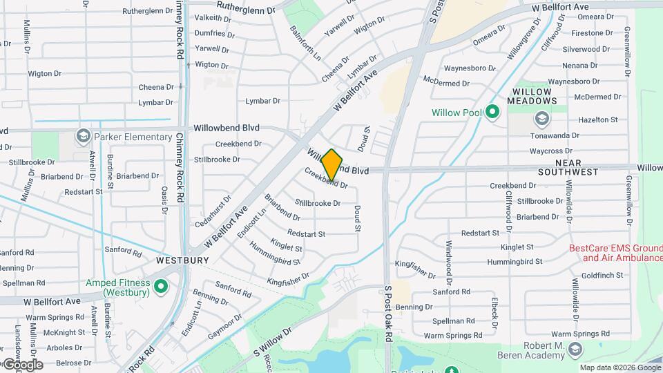 5027 Creekbend Dr Map and Location Details