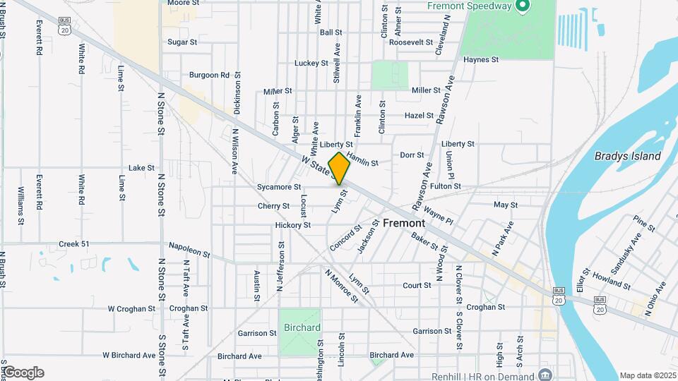 1207 Sycamore St Map and Location Details