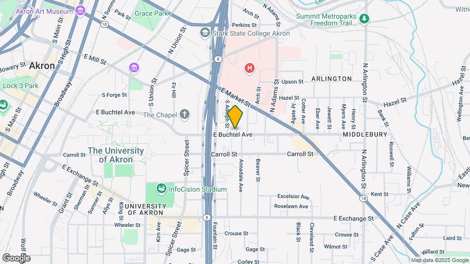 545 E Buchtel Ave Map and Location Details