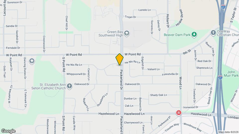 1618 Packerland Dr Map and Location Details