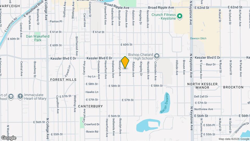 5850 Primrose Ave Map and Location Details