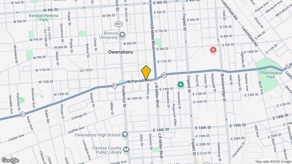 1302 Daviess St Map and Location Details
