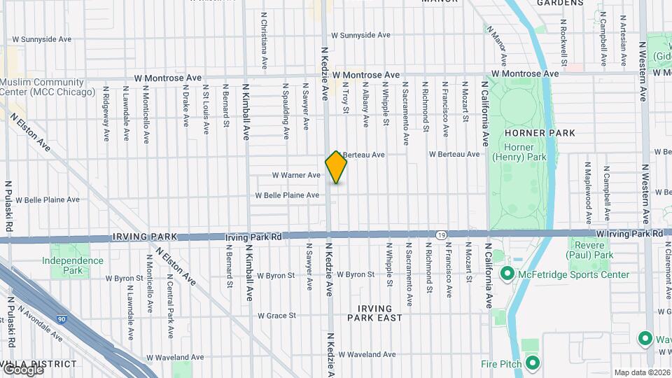 3154 W Belle Plaine Ave Mapa y Detalles de la Ubicación