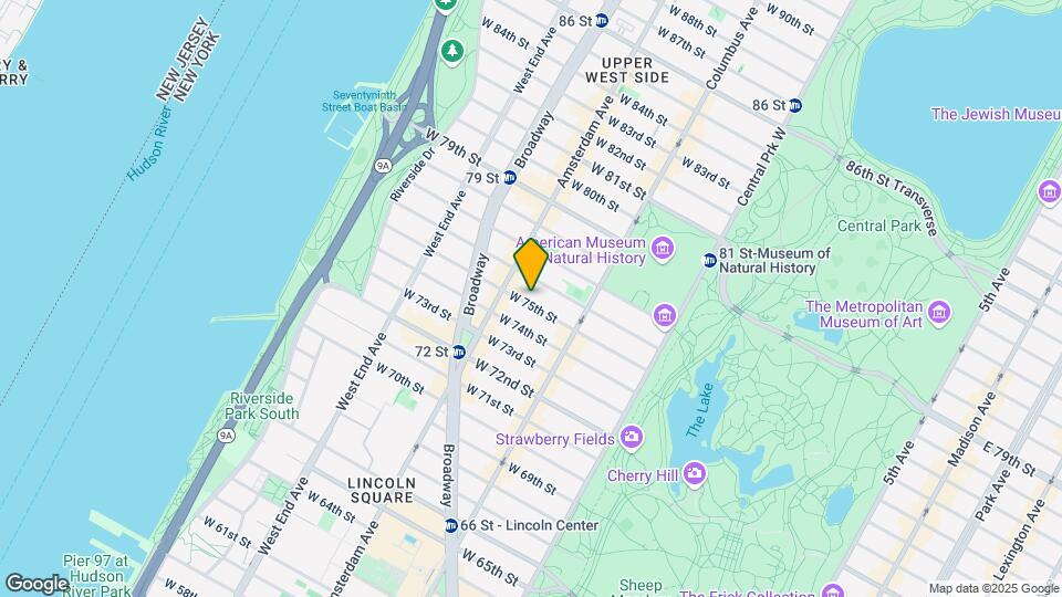 145 W 75th St Mapa y Detalles de la Ubicación