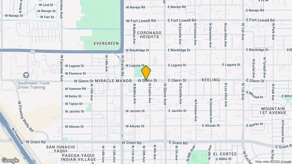 223-225 W Glenn St Mapa y Detalles de la Ubicación