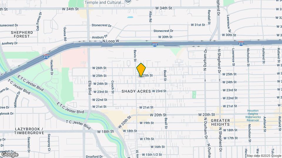 1236 W 25th St Map and Location Details