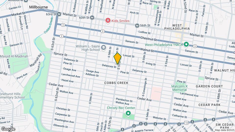 5703 Delancey St Map and Location Details