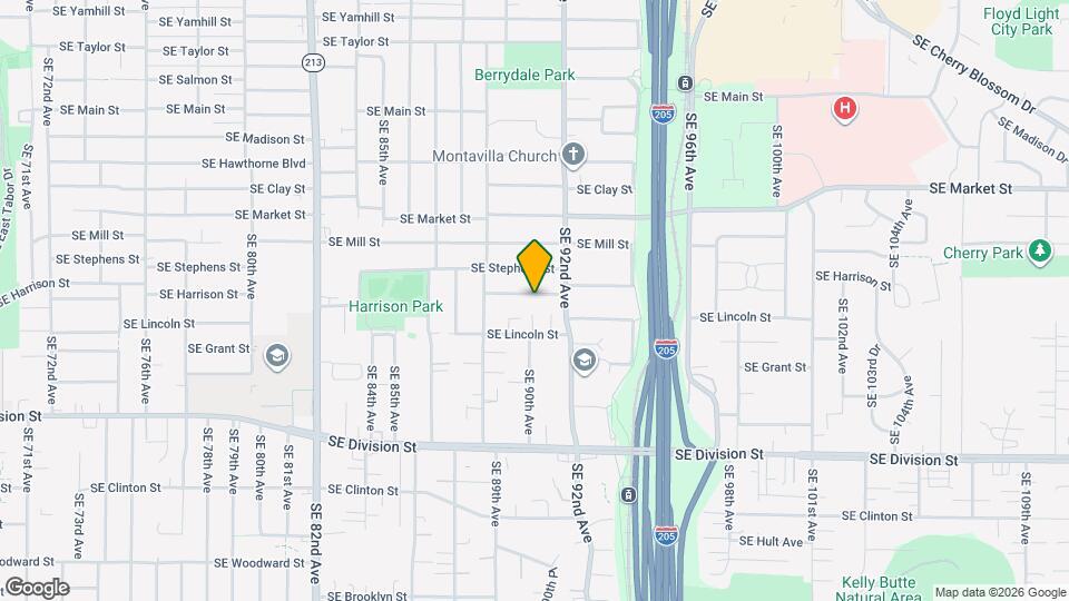 9026 SE Harrison St Map and Location Details