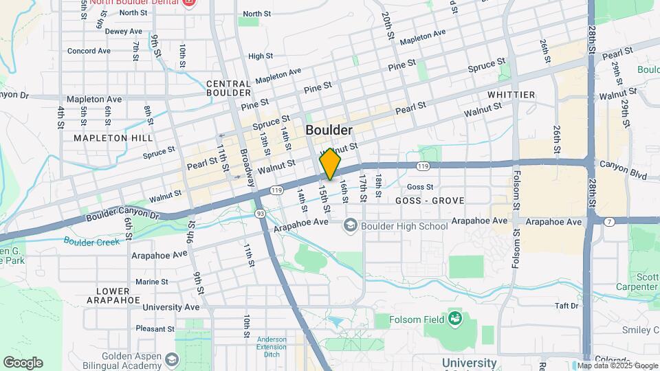 oLiv Boulder Mapa y Detalles de la Ubicación