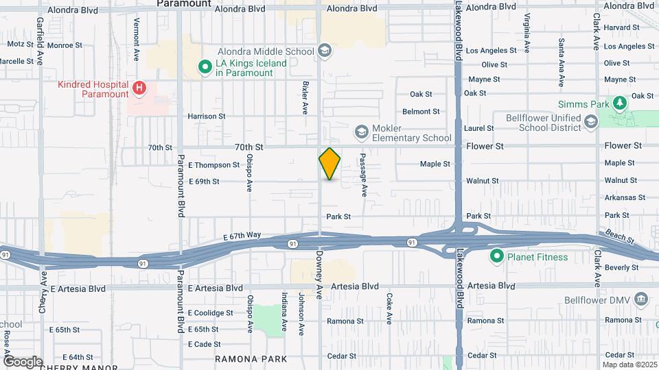 17000 Downey Ave Mapa y Detalles de la Ubicación