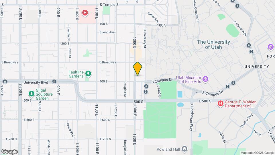 369 S 1300 E, Unit 1300 E Duplex Map and Location Details