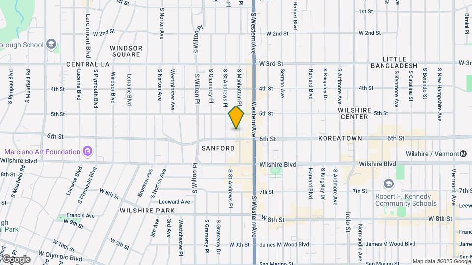 545 S Manhattan Pl Map and Location Details