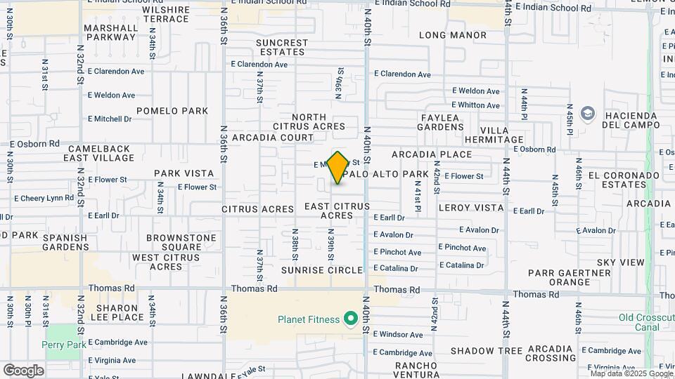 3906 E Cheery Lynn Rd Mapa y Detalles de la Ubicación