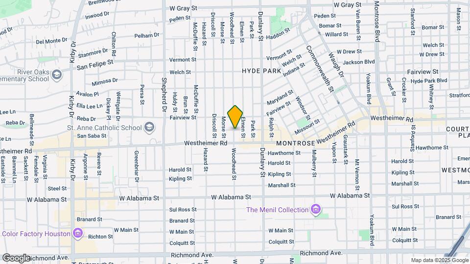 2501 Woodhead St, Unit 1 Map and Location Details
