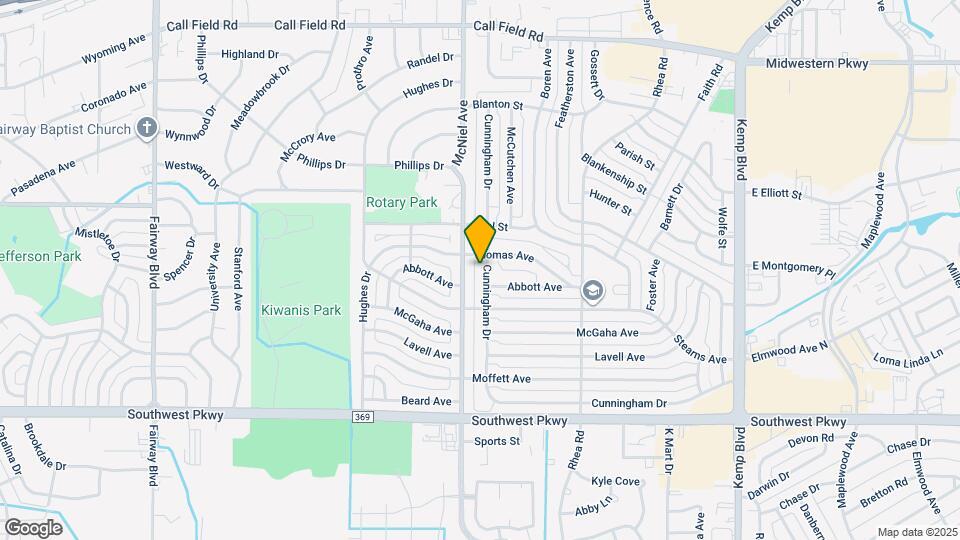 4404 Cunningham Dr Map and Location Details