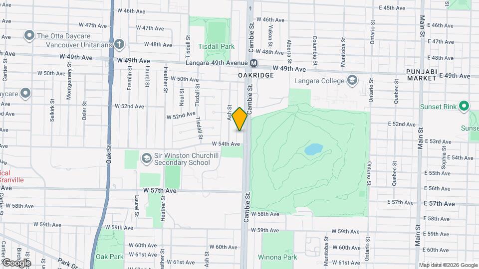 6933 Cambie St. Map and Location Details