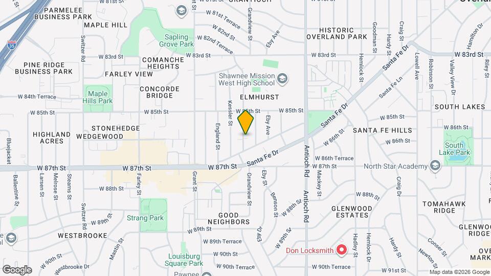 8547 Grandview Ln Map and Location Details