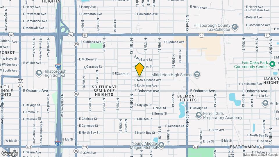 1602 E New Orleans Ave Mapa y Detalles de la Ubicación