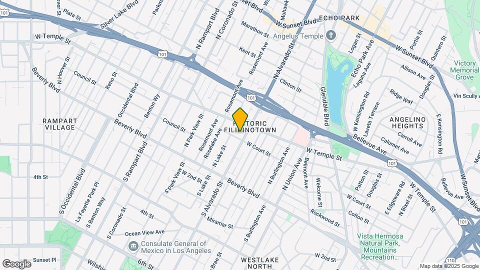 301 N Alvarado St Map and Location Details