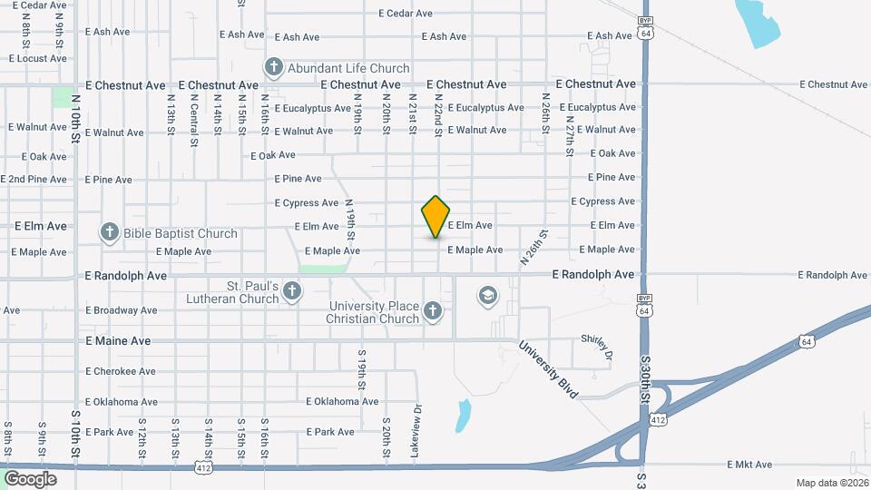 306 N 22nd St Map and Location Details