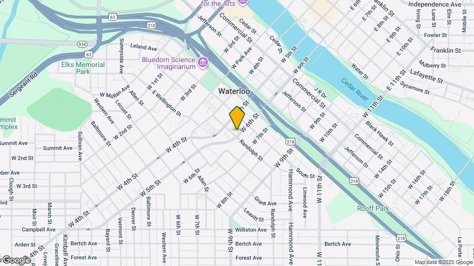 626 W 6th St Map and Location Details