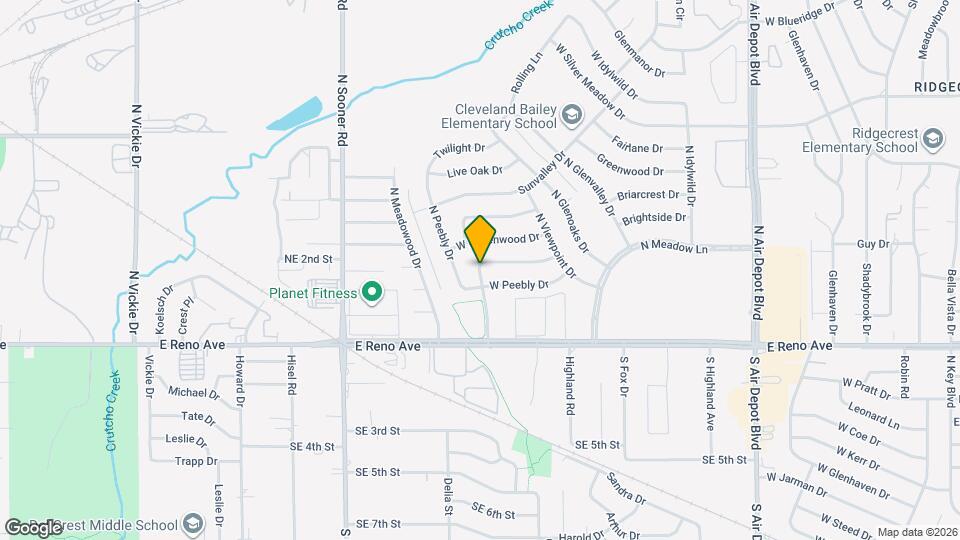 1104 N Woodcrest Dr Map and Location Details