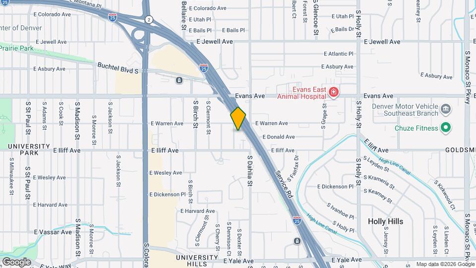 2234 S Dexter St Map and Location Details