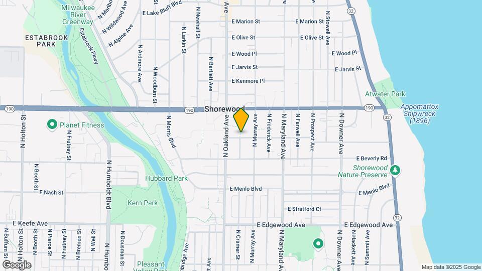 1906 E Shorewood Blvd, Unit 2 Beds Map and Location Details