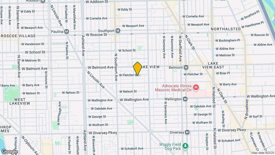 1241 W Fletcher St Map and Location Details