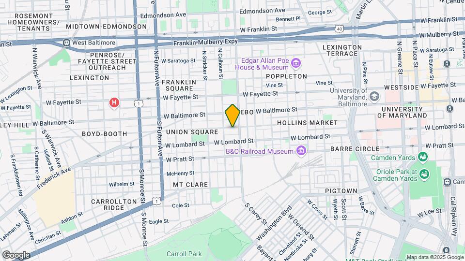 1317 Hollins St Map and Location Details