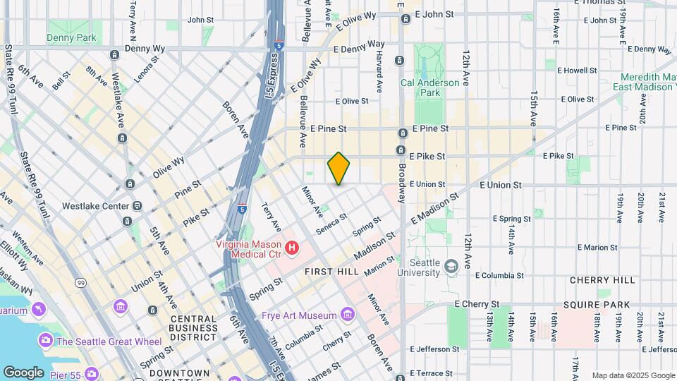 1300 University St Map and Location Details