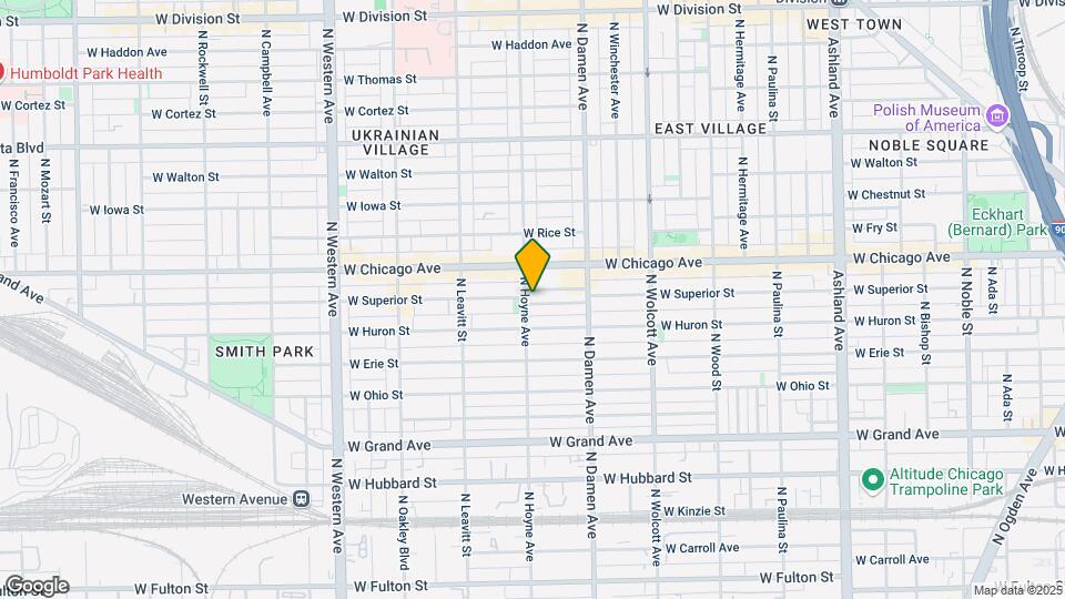 727 N Hoyne Ave, Unit 1R Mapa y Detalles de la Ubicación