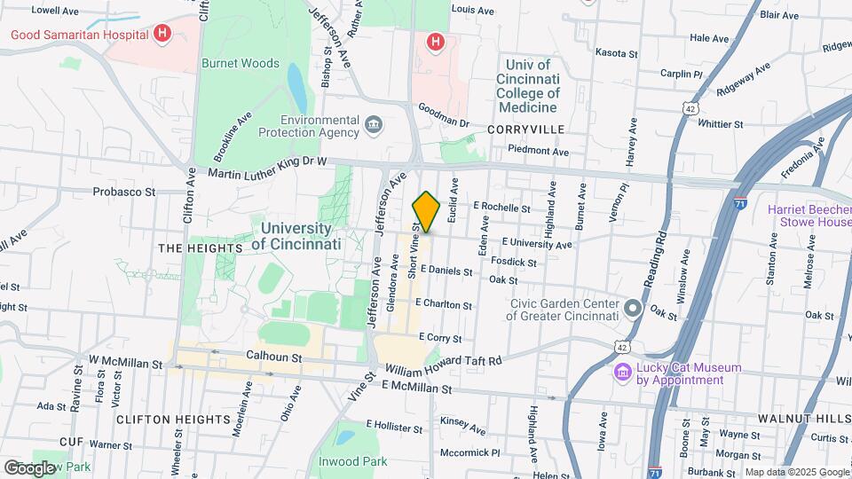 9 E University Ave Map and Location Details