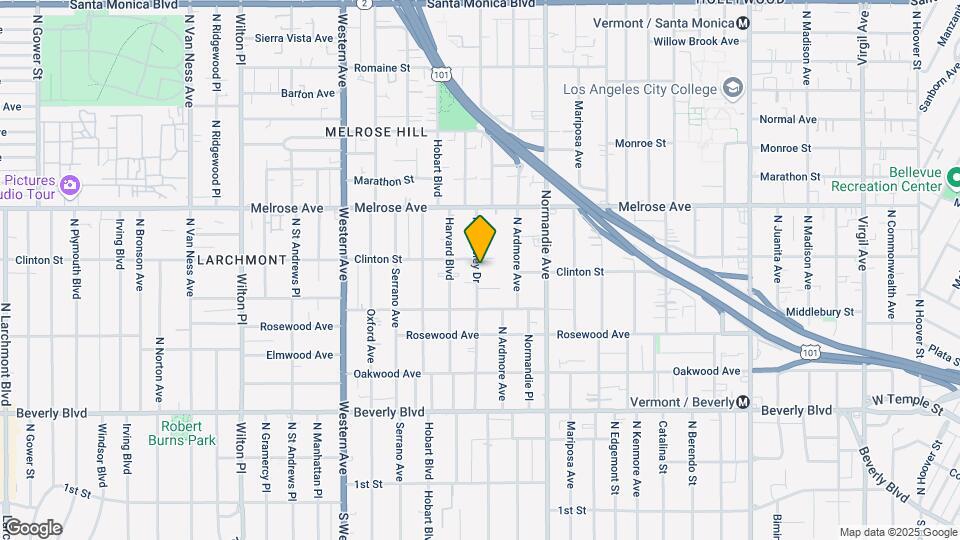542-552 N Kingsley Dr Mapa y Detalles de la Ubicación