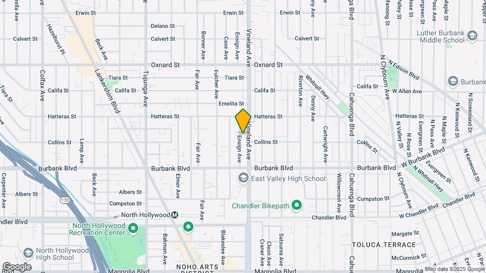 5715 Vineland Ave Map and Location Details