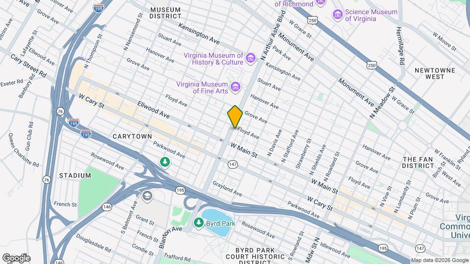 21 N Arthur Ashe Blvd, Unit #1 Map and Location Details