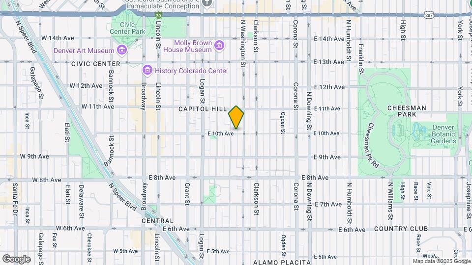 623 E 10th Ave Map and Location Details