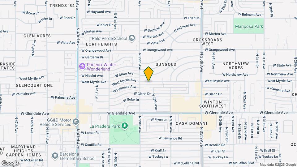 3823 West Myrtle Ave Map and Location Details