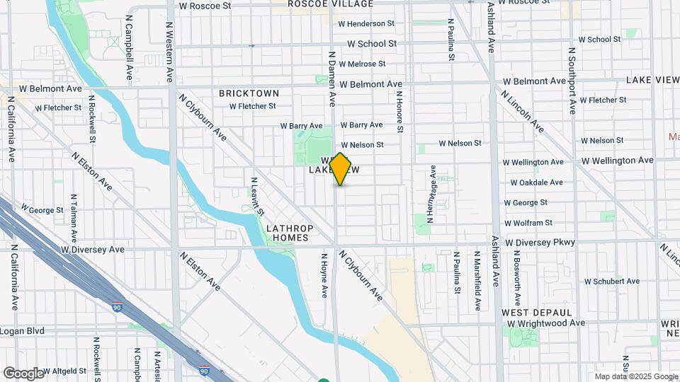 2923 N Damen Ave Map and Location Details