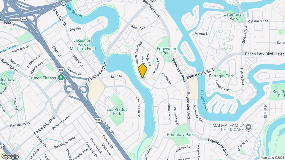 210 Beach Park Blvd Map and Location Details