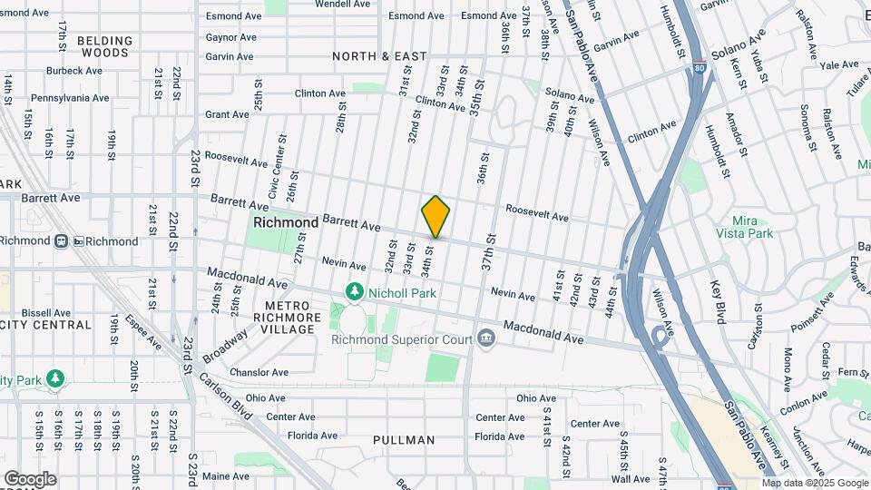 464 34th St Map and Location Details