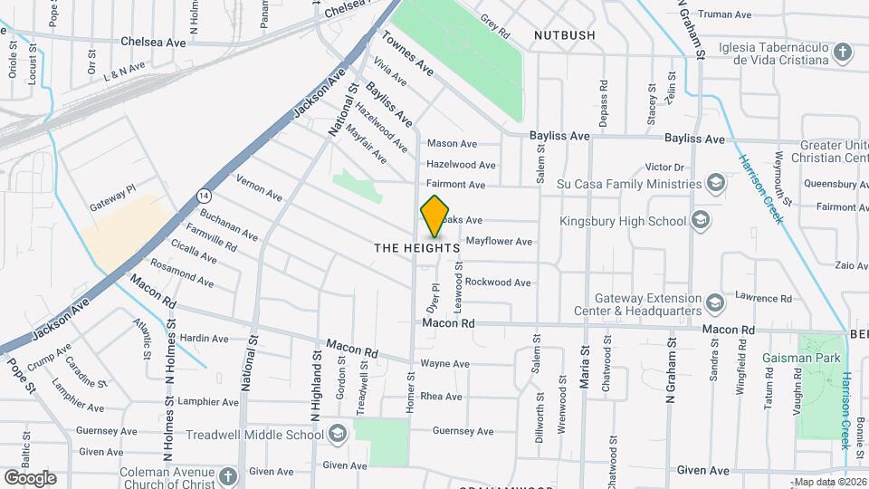 1235 Dyer Pl Map and Location Details