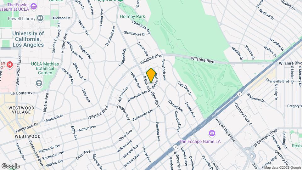 1280 S Beverly Glen Blvd Map and Location Details