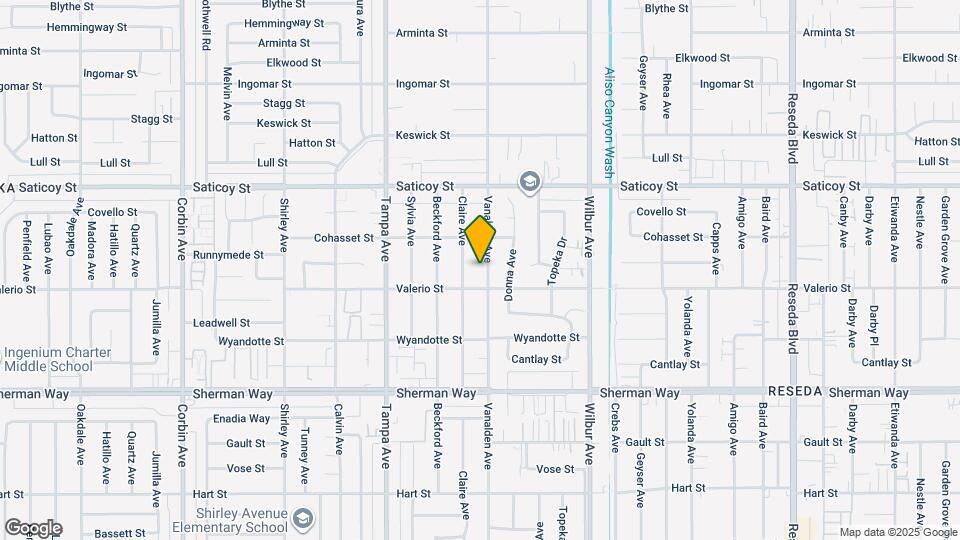 7425 Vanalden Ave Mapa y Detalles de la Ubicación