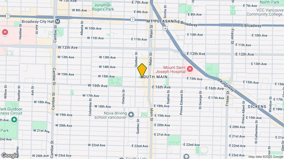 130 E 15th Ave Map and Location Details